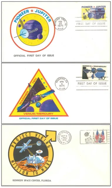 Interplanetary Probe FIRST DAY Postal Cover - Mariner Pioneer Viking  - NASA JPL