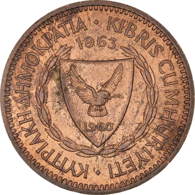 [#1030865] Coin, Cyprus, 5 Mils, 1963, EF, Bronze, KM:39