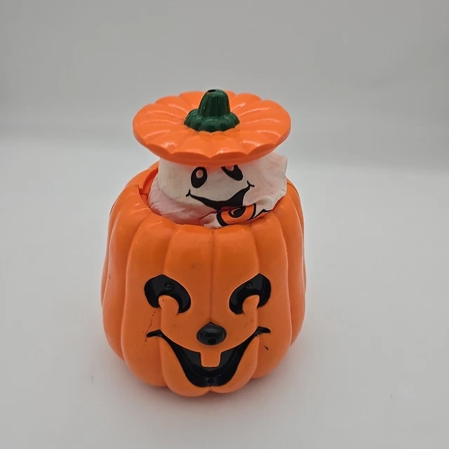 HALLOWEEN PUMPKIN POP Up Ghost Toy Jack O Lantern Playtronix Vintage ...