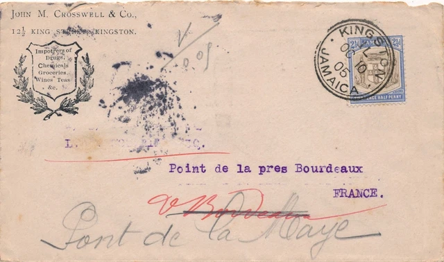 Lettre Kingston Jamaica Cover Brief