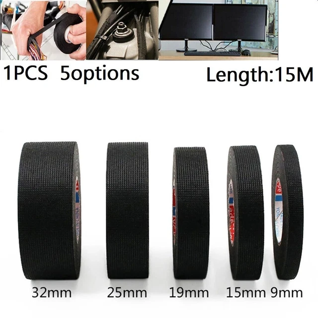 15M Résistant A la Chaleur Ruban Adhésif Câble Harnais Câble Protection 9 ~32mm