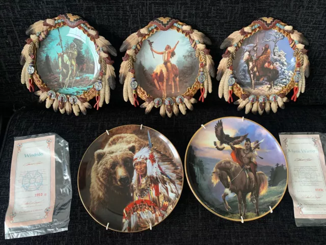 The Hamilton Collection Mystic Warriors X 3 Plates  + More !  RARE Vintage