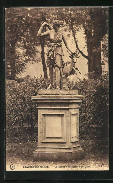 CPA Chalons-sur-Marne, La Diane Chasseresse au Jard 1933