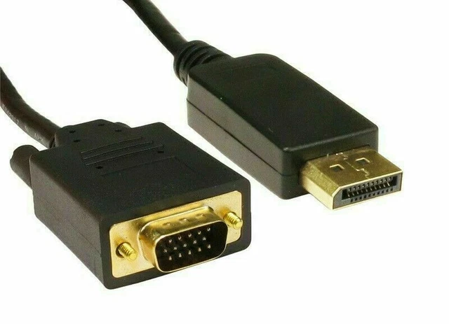 thumbnail image 2 of Gold Plated VGA Cable 6.6FT DisplayPort To VGA Cable - 1080P@60Hz Adapter For Computer To Monitor Connection DP To VGA Adapter 2 of 12