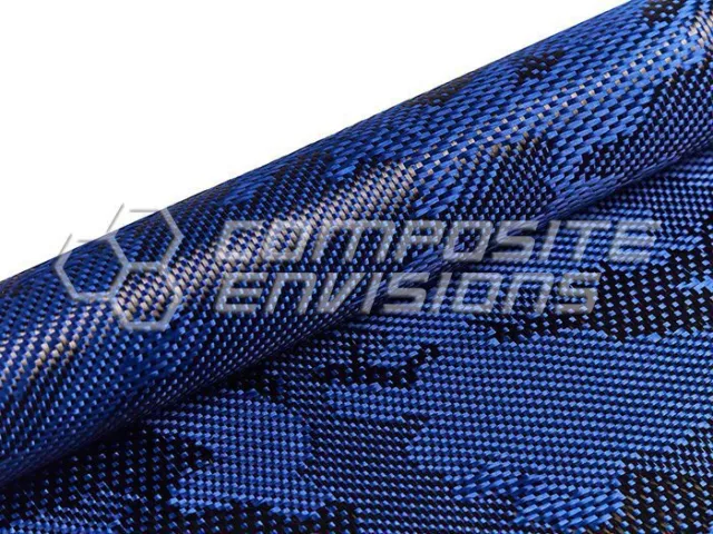 Carbon Fiber/Yellow Kevlar Fabric Dogbone (I/H) Weave 3k  5.96oz/202gsm-Sample (4x4)