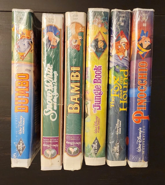 6 VINTAGE WALT Disney VHS Lot. RARE Black Diamond Sealed 267.23
