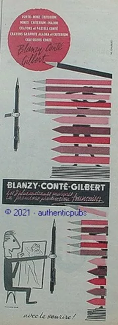 Publicite Blanzy Conte Gilbert Crayon Criterium Dessin Femme Nue De 1960 Ad Pub