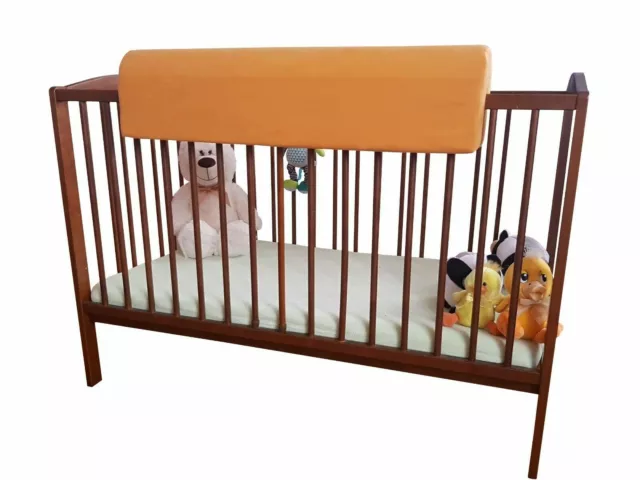 Protección de bordes de cama borde de cama cuna protección de bordes cuna 90x20 cm naranja