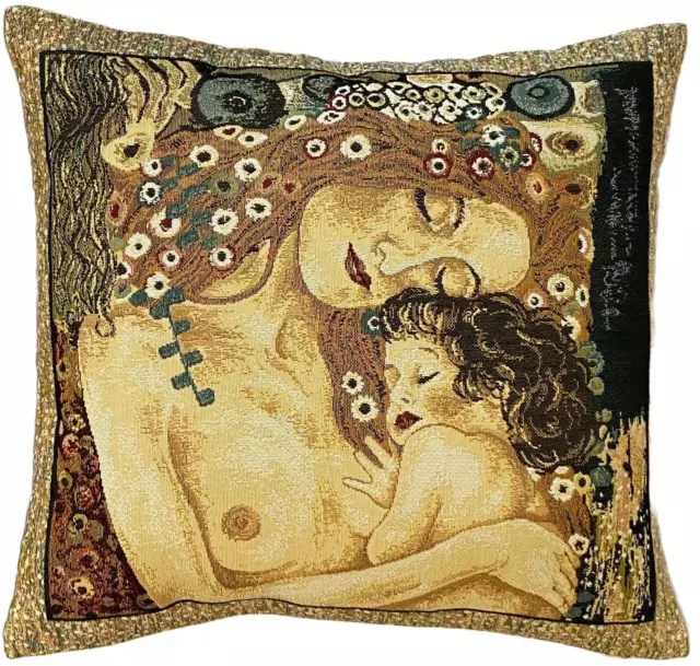 Klimt Les Trois Ages (The Three Ages) Tapestry Cushion Pillow Cover, 42Cm 17"