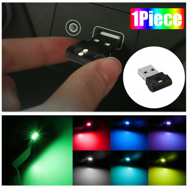 1x Mini USB LED Car Interior Light Auto Atmosphere Neon Light Plug Ambient Lamp