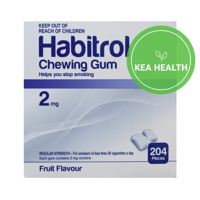 Habitrol Nicotine Gum 2mg FRUIT 204 piece 1 Box New BULK Size - QUIT Smoking Now