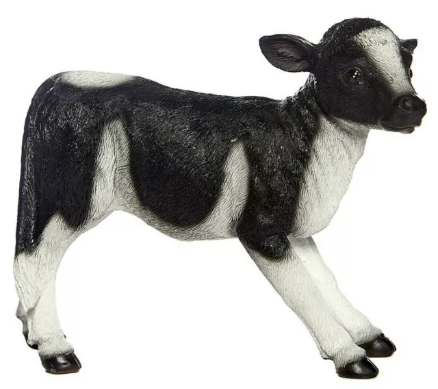 Garden Ornament Calf Statues Sculpture Outdoor Cow Animal Figurine Resin