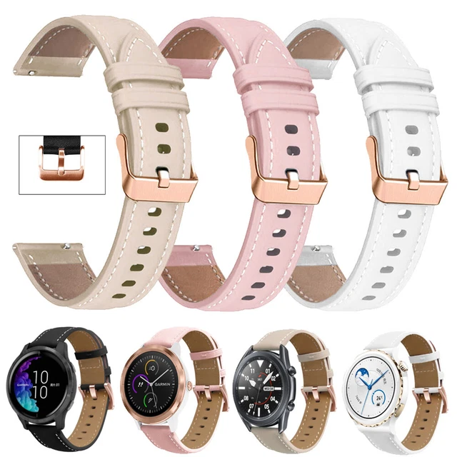 Per Garmin Vivomove/Vivoactive 3 Venu SQ/2 Plus cinturino da polso in pelle