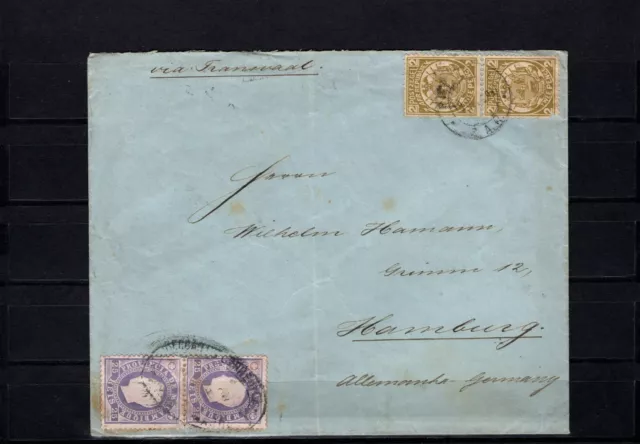 Transvaal 1893, Brief von Delagoa Bay nach Hamburg als seltene Mischfrankatur