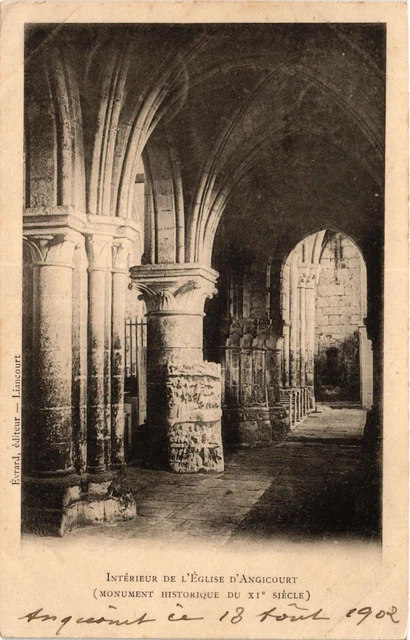 CPA AK Intérieur de l'Église d'ANGICOURT (424183)