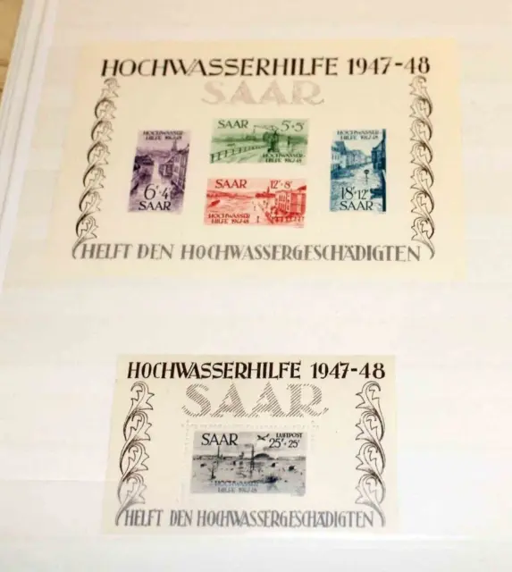 Saarland 1947 bis 1959: GUTE Sammlung auf Steckseiten aus Nachlassauflösung