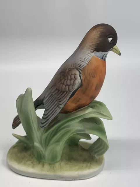 Lefton China Robin Bird Ceramic / Porcelain Hand Painted Figurine KW464