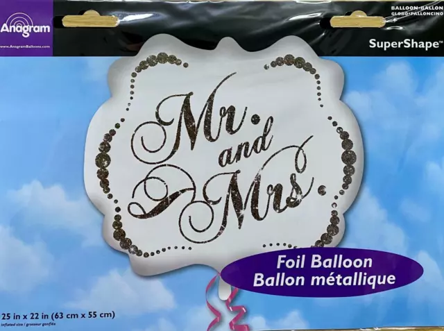 Brillant Mr et Mme Super Forme Feuille Ballon 63.5x55.9cm Grand Amscan 2880601