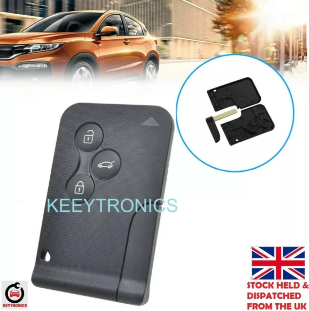 Compatible for Renault Megane Scenic 3 button Key Card Shell Case + Blade A84