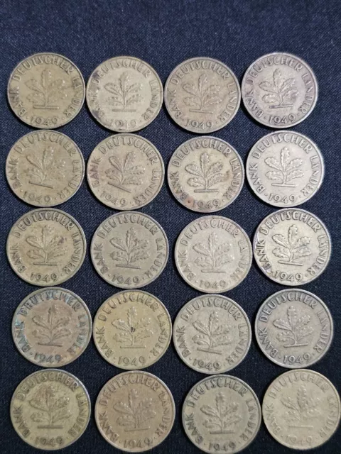 10 Pfennig 1949 Bank Deutscher Länder .20 Stück 3