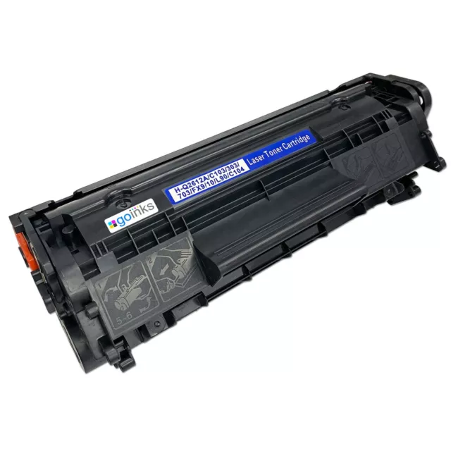 1 Black Laser Toner Cartridge to peplace HP Q2612A (non-OEM / Compatible)