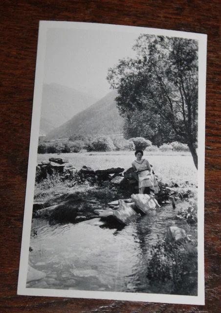 Vintage 1956 Savoy Mountain Source Bessans Family Snapshot