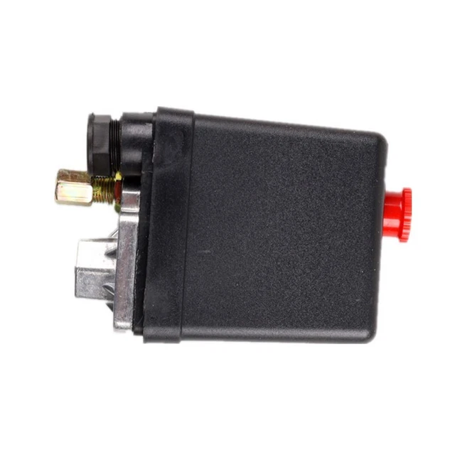 220V interruptor de presión negro control automático compresor de aire de orificio único