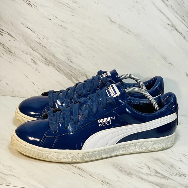 PUMA BASKET MATTE Shine Size 9 5 Peacoat White Navy Blue 28.25 PicClick