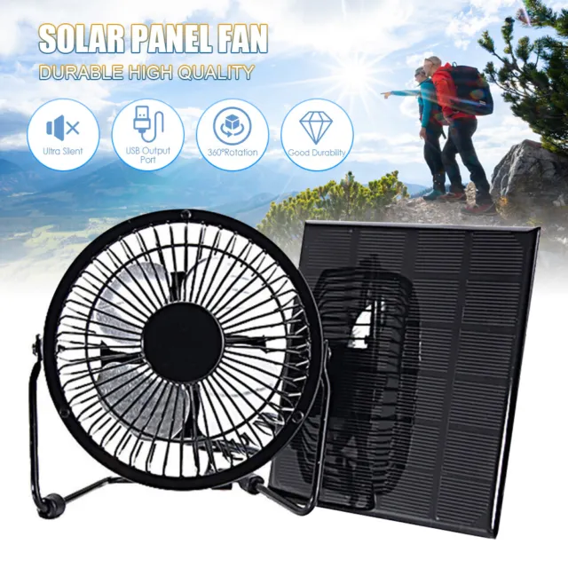 5W USB Solar Exhaust Fan Air Extractor Mini Ventilator Solar Panel Powered Fan