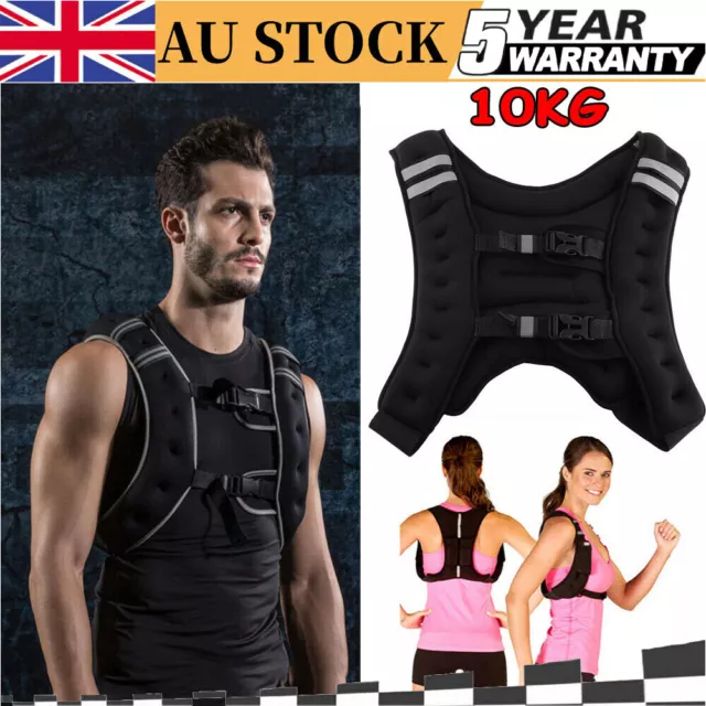 10KG Weighted Vest Loading Weight Exercise Training Fitness Adjustable Waistcoat