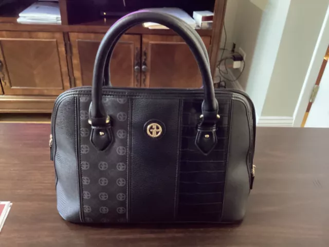 Giani Bernini Quilted Dome Black  Satchel Women's Handbag PERFECT