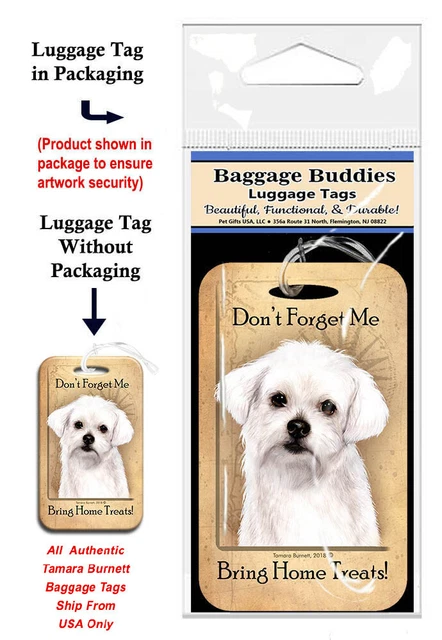 Maltese Baggage Buddies Luggage Tag