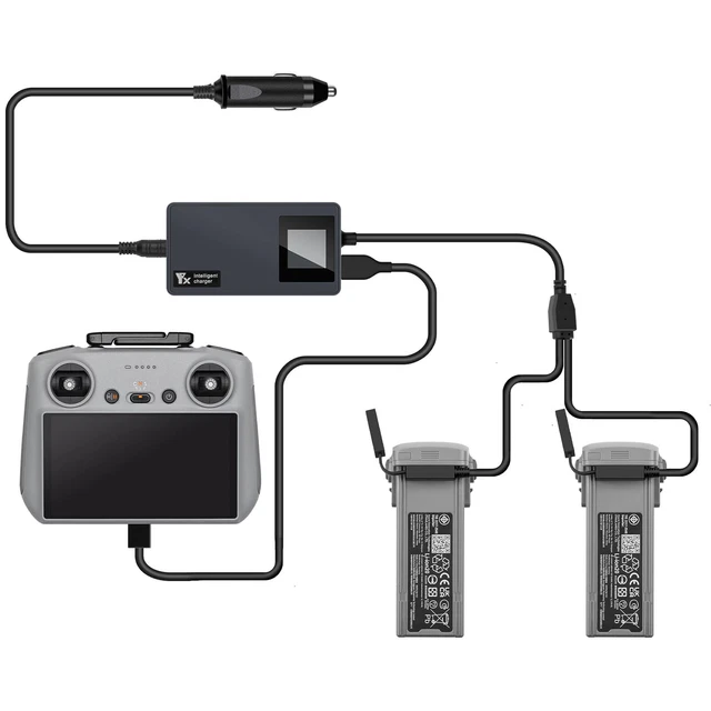Black LCD Outdoor Car Digital Display Charger Drone Accessories for DJI AIR 3