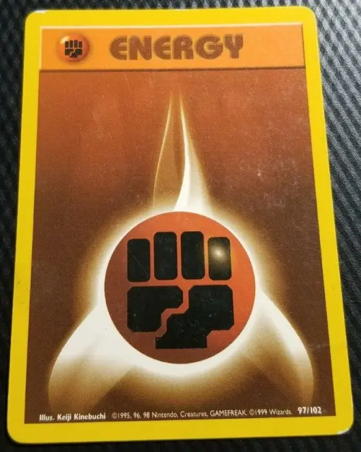 1999 WOTC Wizards Pokemon Base Set Basic FIGHTING ENERGY LOT OF 7 CARDS 97/102