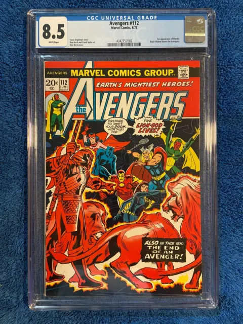 Avengers #112 Cgc 8.5 W High Grade Bronze Age Marvel Key (1973)