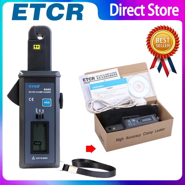 ETCR6000 AC/DC Clamp Leakage Current Meter 0mA～60.0A CT Size Φ7mm ✦KD