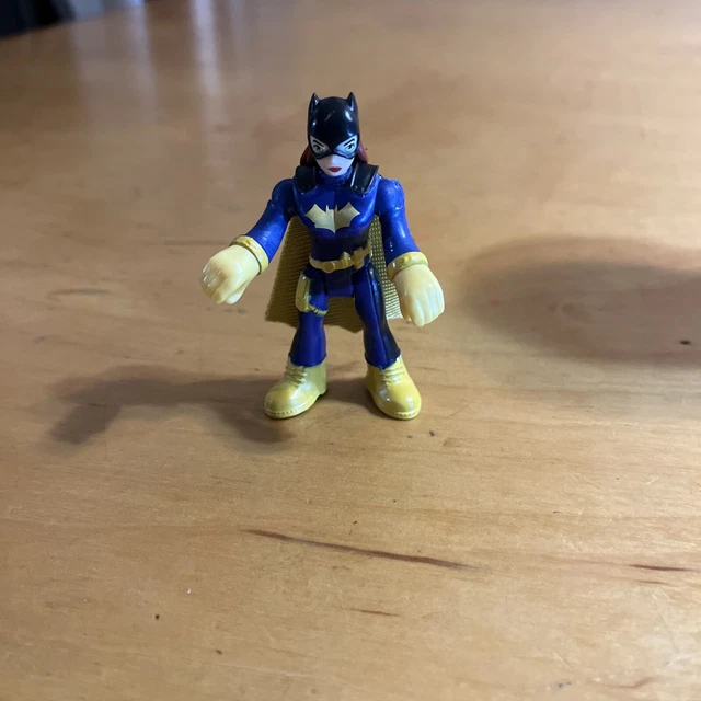 Imaginext Bat Girl Purple Suit Black Mask Yellow Cape Figure Fisher Price S2