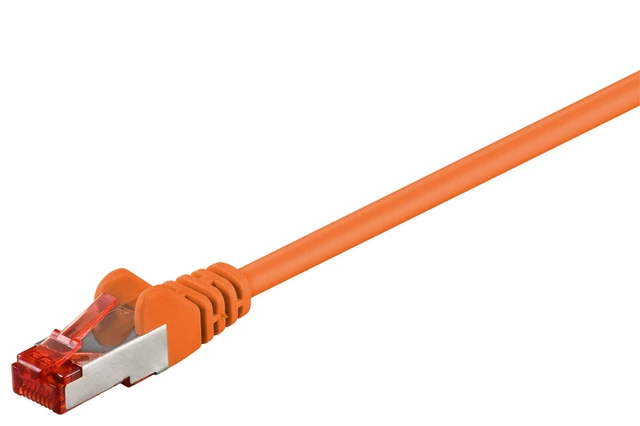 3 cavi di rete CAT 6 S/FTP; CAT 6-0200 LC S/FTP PIMF ARANCIONE 2 m