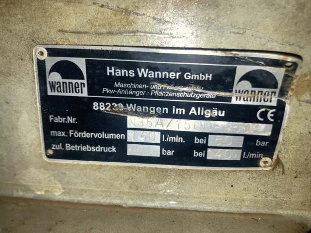 Pflanzenschutzgerät Spritzwagen Wanner NL 1500