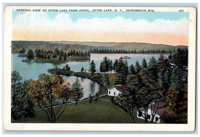 c1920's General View Of Otter Lake From Hotel New York Unposted Vintage Postcard