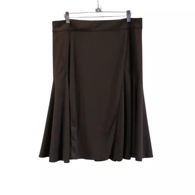 Michael Kors Chocolate Brown Skirt Size 10 Fluted Flared Hem New