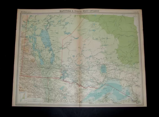 SALE - THE TIMES ATLAS 1921  - CANADA - MANITOBA & NORTH-WEST ONTARIO Plate 87