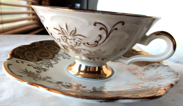 Antique   Rare   "Winterling" Bavaria, Germany Gold Plated Cup & Saucer Set, Nos