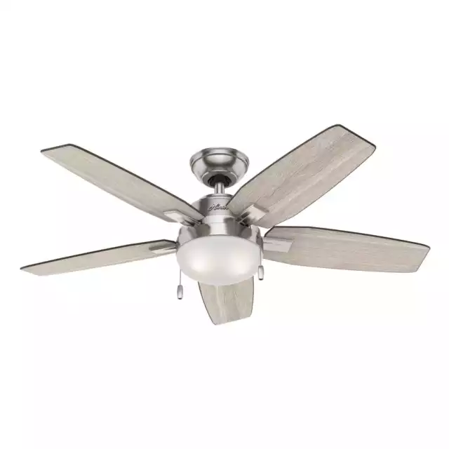 Hunter 46 inch Antero Ceiling Fan with LED Light Pull Chain Transitional Modern