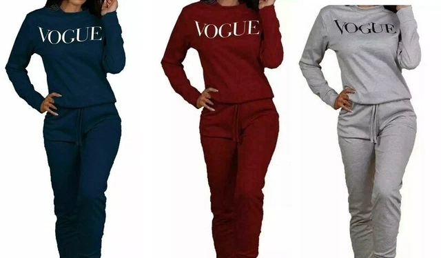 NEW Girls Vogue Tracksuit Outfit Black Navy Burgundy Age 6 7 8 9 10 11 12 13