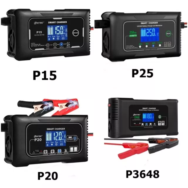 15A/18A/20A/25A Batterie Ladegerät LiTime LiFePO4 AGM GEL SLA Reparatur 12V-48V