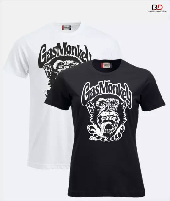 T SHIRT GAS MONKEY GARAGE Logo Stampa ad un Colore UOMO DONNA EUR 29 99 PicClick IT