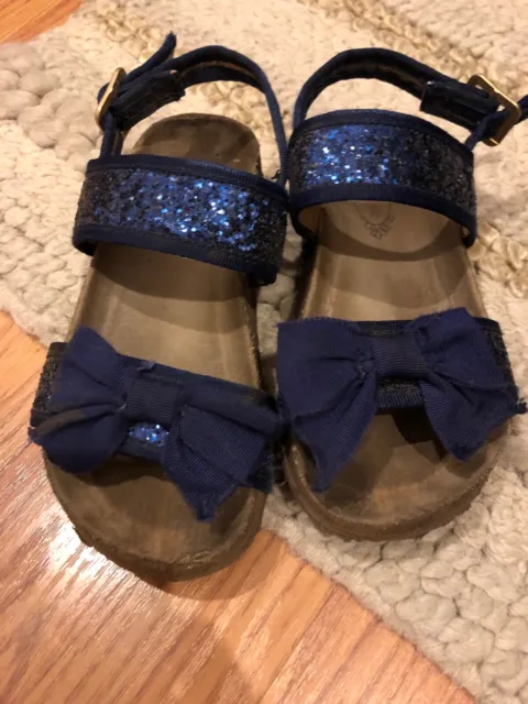 JOYFOLIE Micha in Glitter Navy SIZE 11 Bow Sandal Summer Shoe