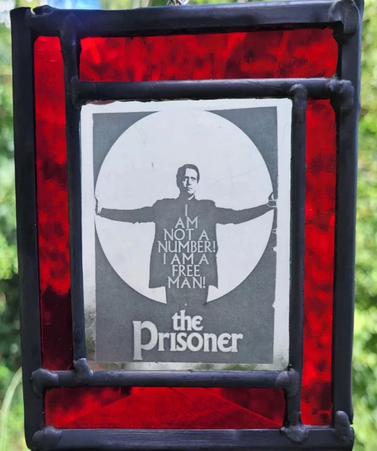 THE PRISONER STAINED Glass traditionally made suncatcher panel cult tv