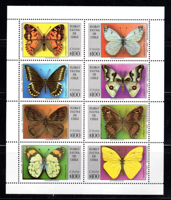 Chili 1994 Papillons Butterflies Mini-sheet ** MNH [T143]